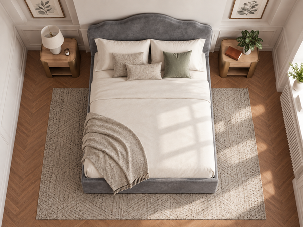 The Athena Bed – Plush Grey