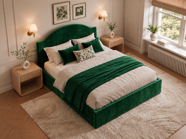 The Aurelia Bed – Plush Green