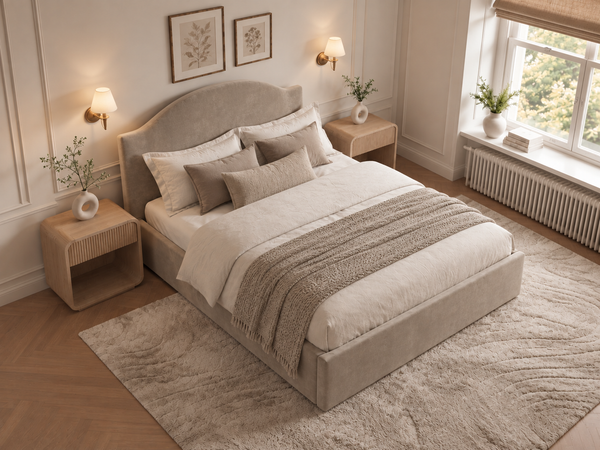 The Aurelia Bed – Plush Pebble