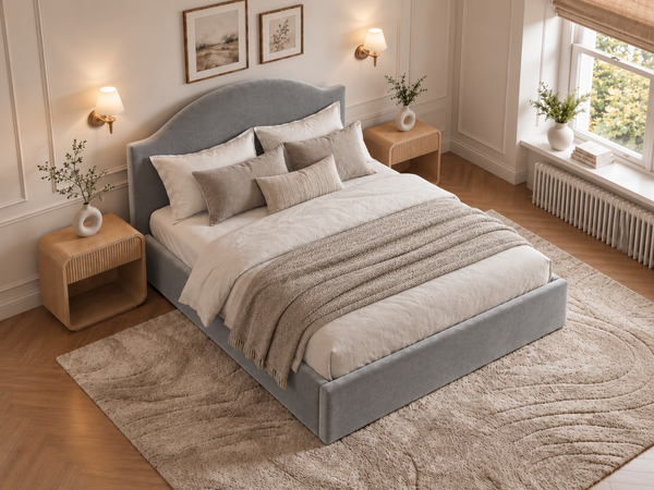 The Aurelia Bed – Plush Silver