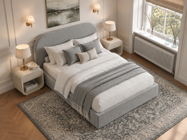 The Celeste Bed – Naples Seal Grey