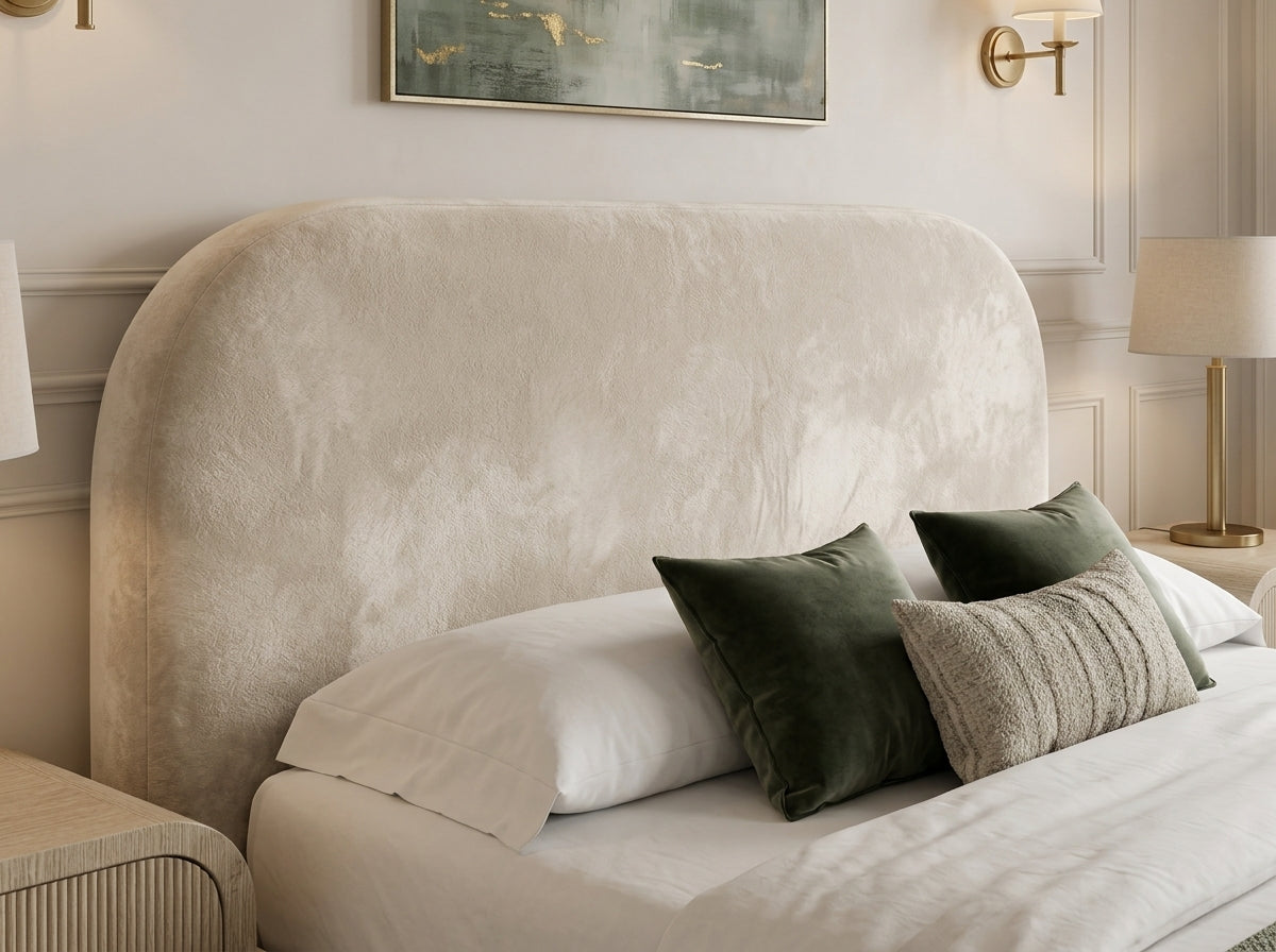 The Celeste Bed in Plush Cream - room view