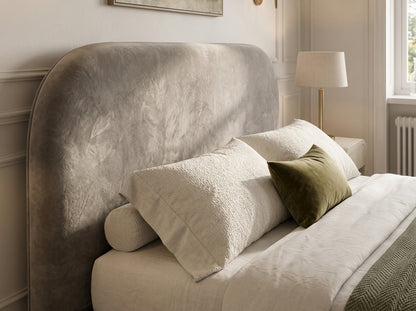 The Celeste Bed in Plush Pebble - room view