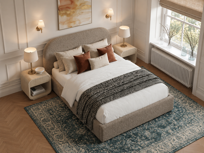 The Celeste Bed in Teddy Mink - room view