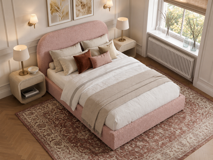 The Celeste Bed in Teddy Pink - room view