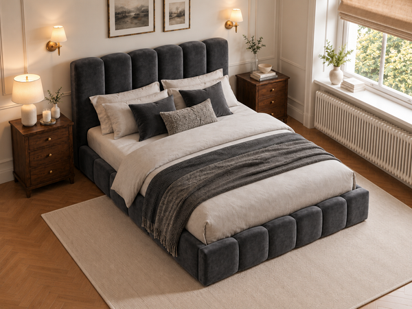 The Cloud Luxe Bed – Coniston Charcoal
