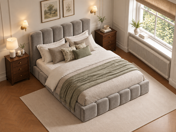 The Cloud Luxe Bed – Plush Pebble