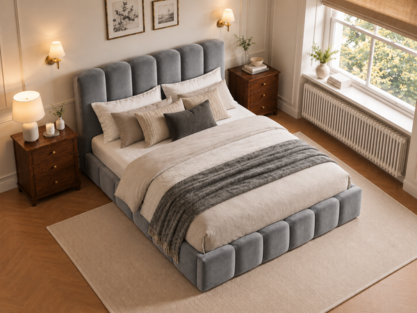 The Cloud Luxe Bed – Plush Silver