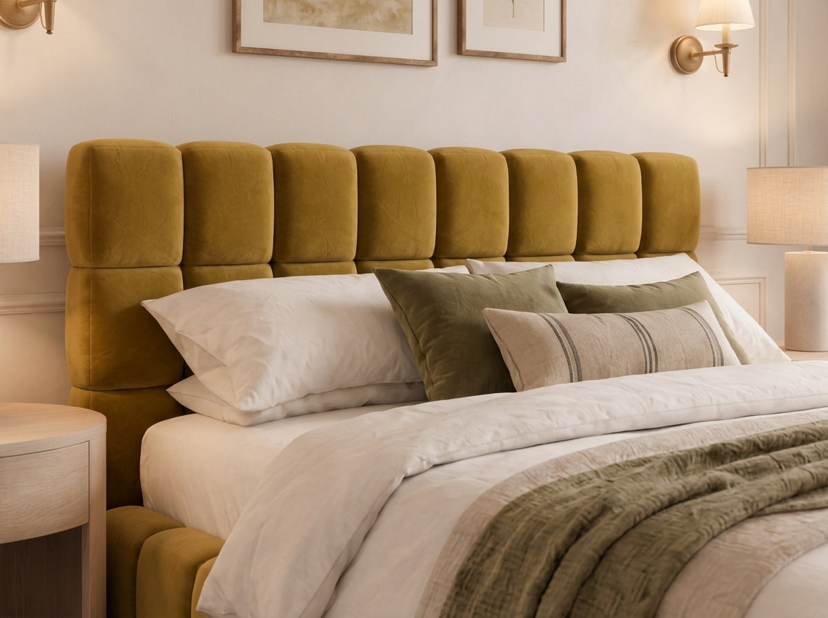 The Cloud Nine Bed in Coniston Mustard - room view