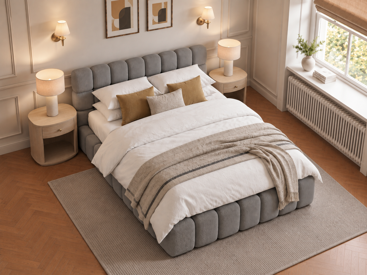 The Cloud Nine Bed in Naples Silver - room view