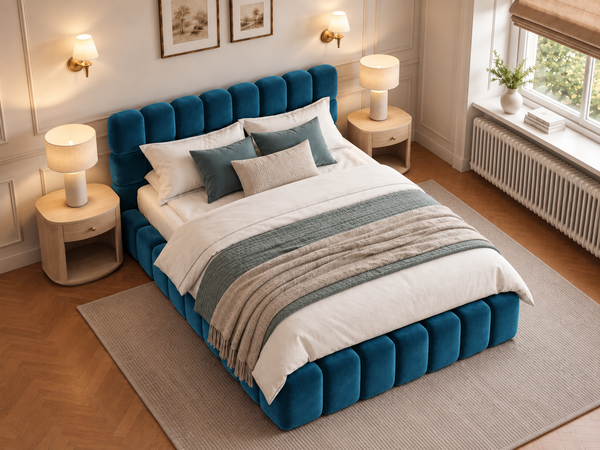 The Cloud Nine Bed – Plush Blue