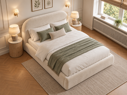 The Estelle Bed in Plush Cream - room view