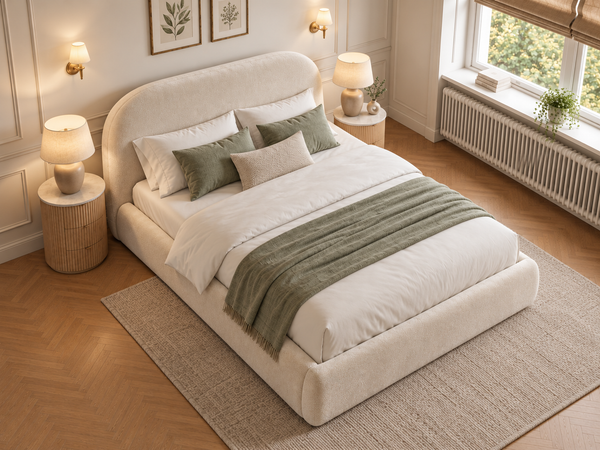 The Estelle Bed – Plush Cream