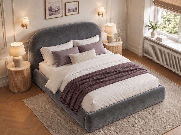 The Estelle Bed – Plush Grey
