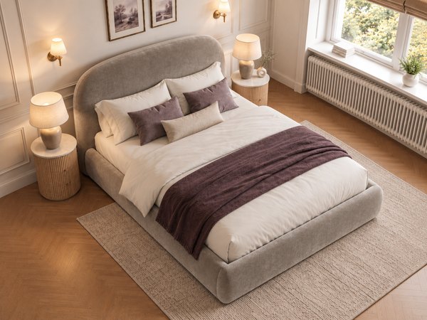 The Estelle Bed – Plush Pebble