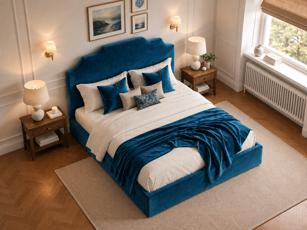 The Gatsby Bed – Plush Blue