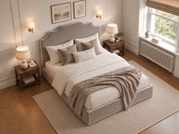 The Gatsby Bed – Plush Pebble