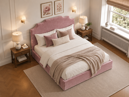 The Gatsby Bed in Plush Pink - room view