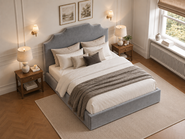 The Gatsby Bed – Plush Silver