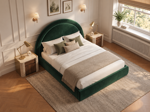 The Halo Bed – Plush Green
