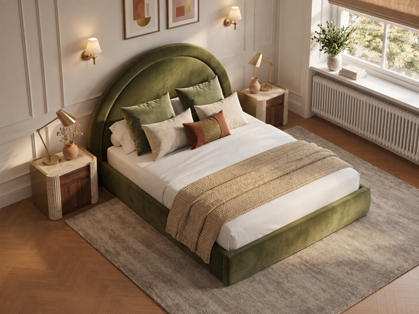The Halo Bed – Plush Olive