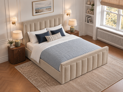 The Harrington Bed in Naples Sand - room view