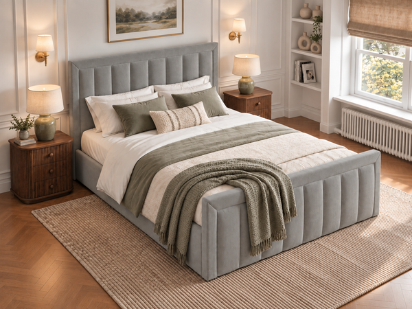 The Harrington Bed – Naples Seal Grey