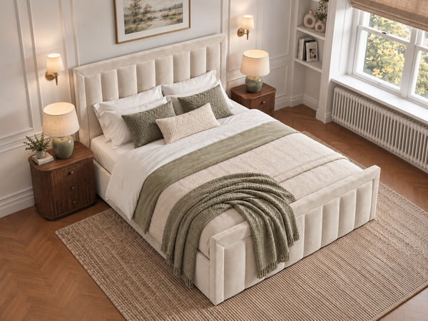 The Harrington Bed – Plush Cream