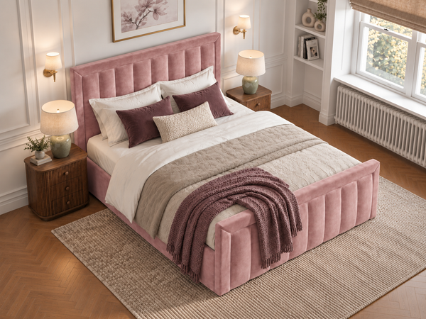 The Harrington Bed – Plush Pink