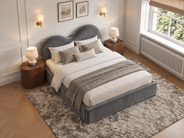 The Luna Bed – Plush Grey