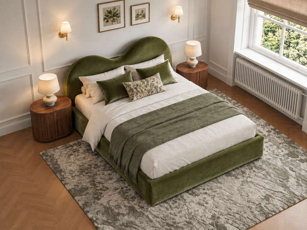 The Luna Bed – Plush Olive