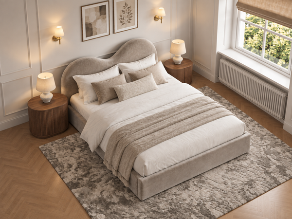 The Luna Bed – Plush Pebble