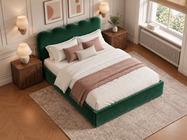 The Seraphine Bed – Plush Green