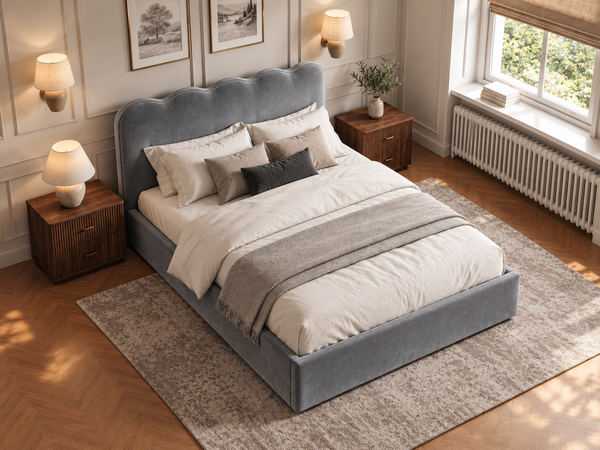 The Seraphine Bed – Plush Grey
