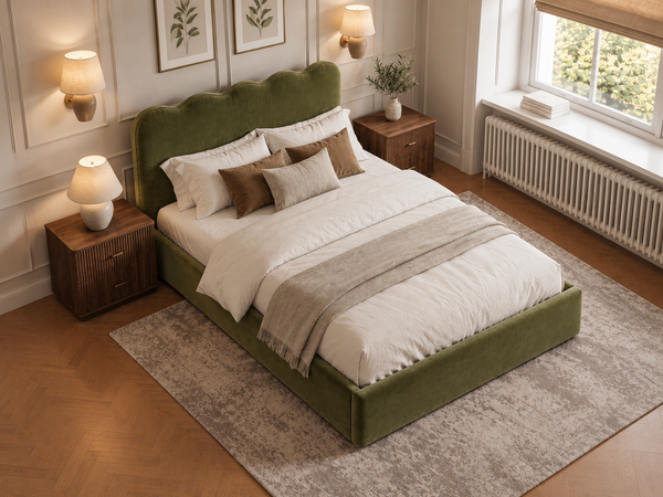 The Seraphine Bed – Plush Olive