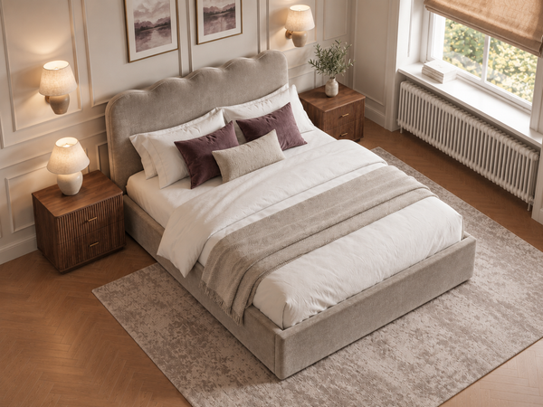 The Seraphine Bed – Plush Pebble