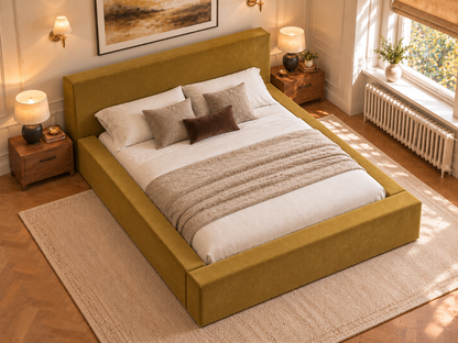 The Weston Bed in Coniston Mustard - room view