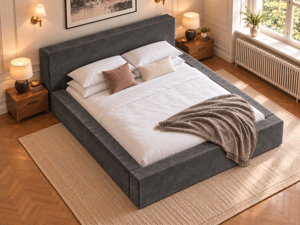 The Weston Bed in Coniston Silver - room view