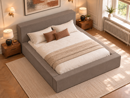 The Weston Bed in Sharon Mink - room view