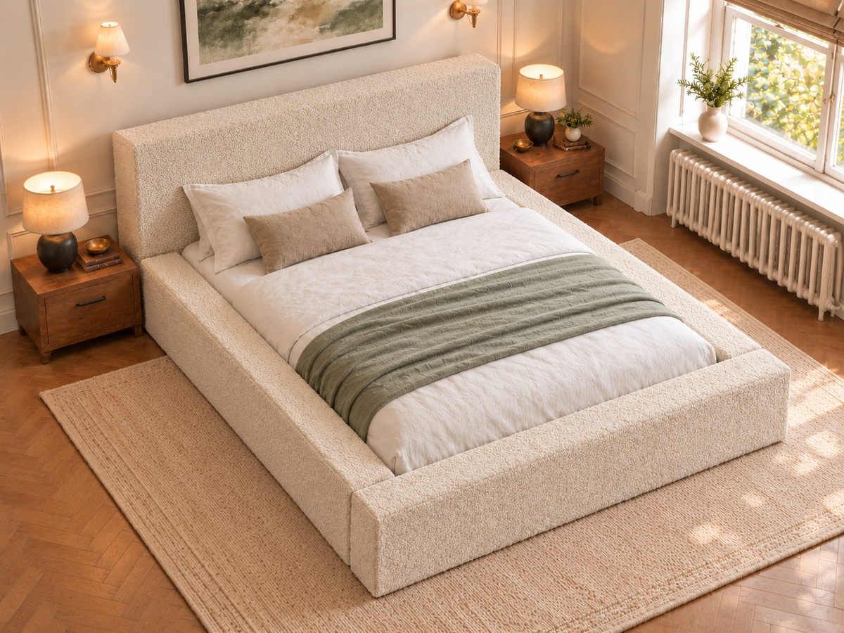 The Weston Bed in Teddy Ivory - room view